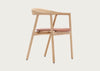 Muna Dining Chair White Oiled Oak / Dakar Leather Stone