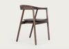 Muna Dining Chair White Oiled Oak / Dakar Leather Stone