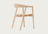 Muna Dining Chair White Oiled Oak / Dakar Leather Stone