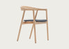 Muna Dining Chair White Oiled Oak / Dakar Leather Stone