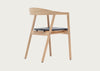 Muna Dining Chair White Oiled Oak / Dakar Leather Stone