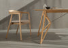 Muna Dining Chair White Oiled Oak / Dakar Leather Stone