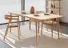 Muna Dining Chair White Oiled Oak / Dakar Leather Stone