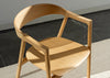 Muna Dining Chair White Oiled Oak / Dakar Leather Stone
