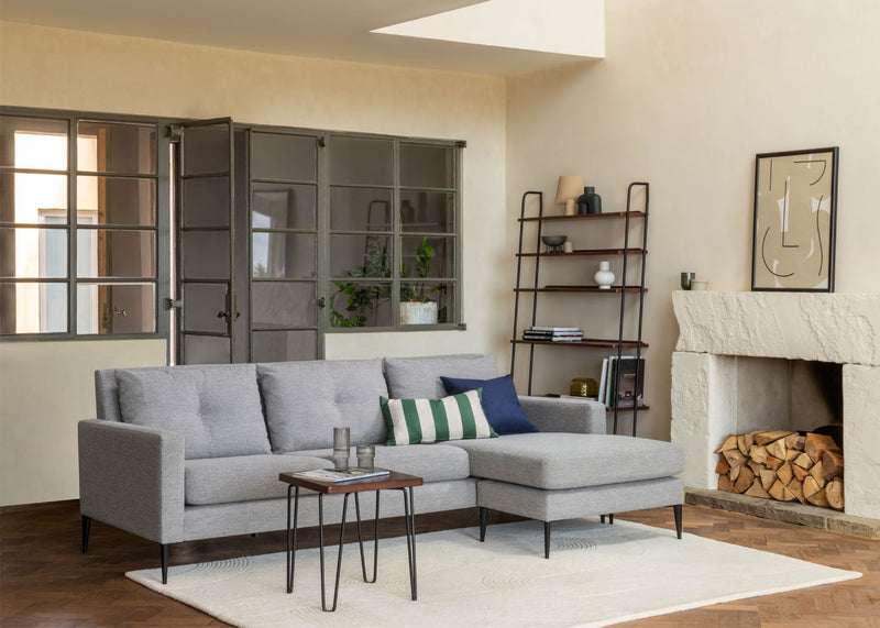 Brunel Lean To Shelves Dark Wood Wide