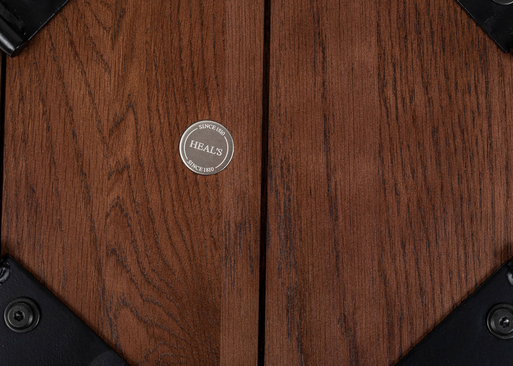 Brunel Lean To Shelves Dark Wood Wide