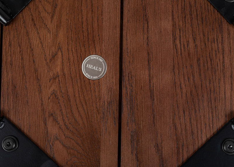 Brunel Lean To Shelves Dark Wood Wide