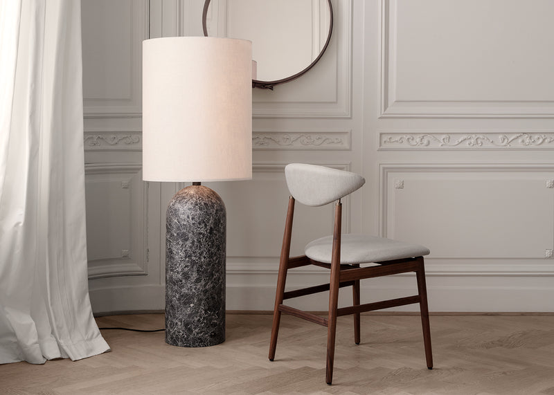 Gravity Extra Large High Floor Lamp Black Marble / White
