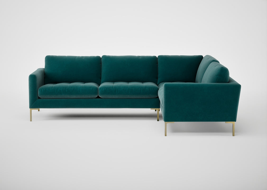 Eton Right Hand Facing Corner Sofa Boucle Fern / Black