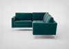 Eton Left Hand Facing Corner Sofa Boucle Fern / Black