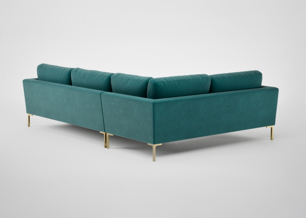 Eton Left Hand Facing Corner Sofa Boucle Fern / Black