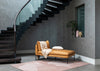 Matera Chaise Lounge Daino Leather Elephant / Black
