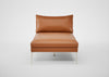 Matera Chaise Lounge Daino Leather Elephant / Black