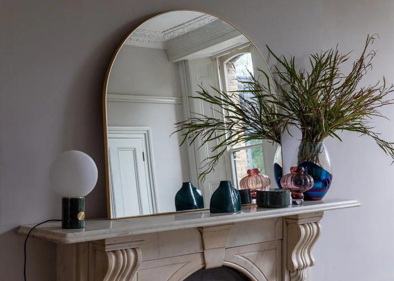 Fine Edge Mirror Over Mantle Gold / Large