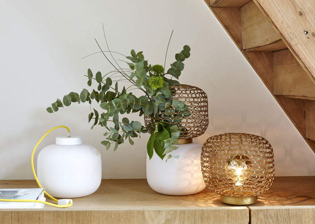 Jali Table Lamp Gold