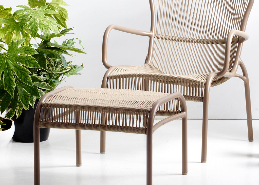 Loop Outdoor Footrest Dune White