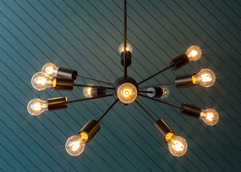 Mega Junction Chandelier 12 Arm Chandelier Black