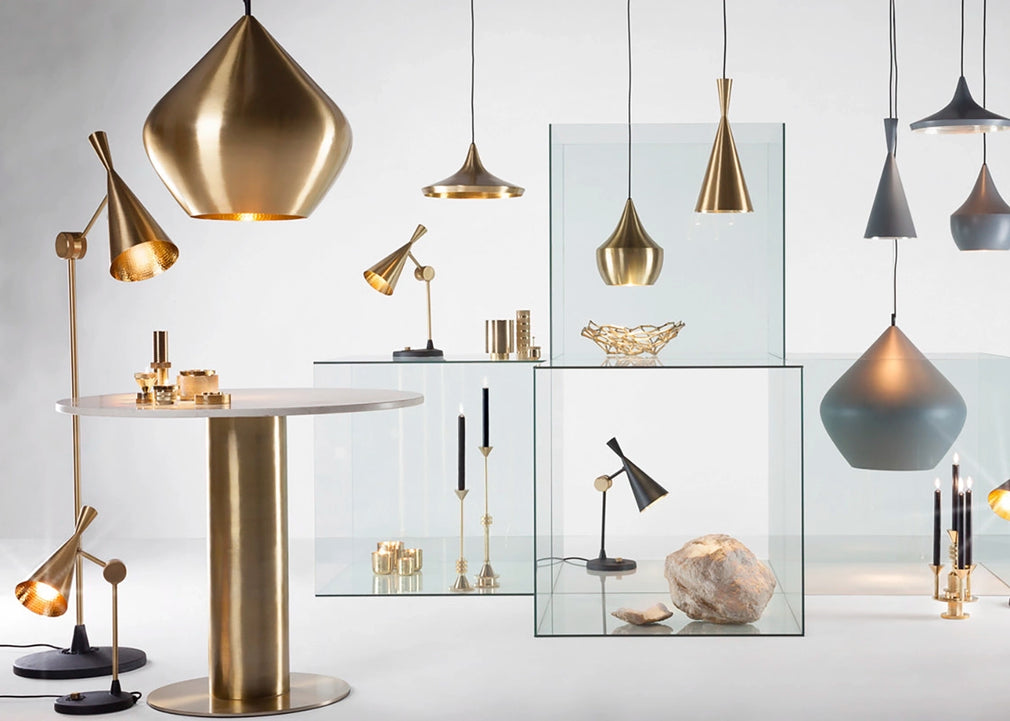 Beat Fat LED Pendant Lights Brushed Brass
