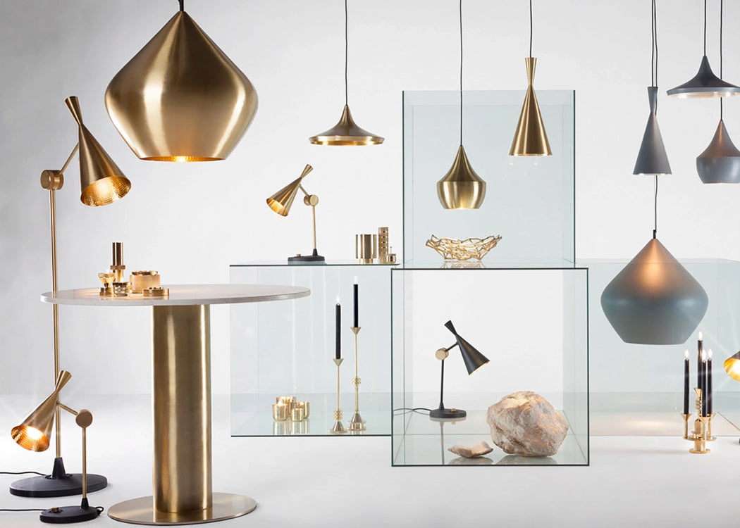 Beat Fat LED Pendant Lights Brushed Brass