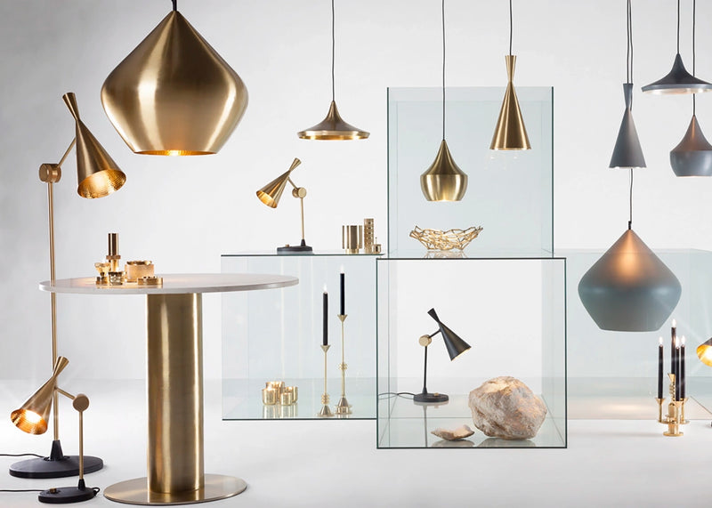 Beat Fat LED Pendant Lights Brushed Brass