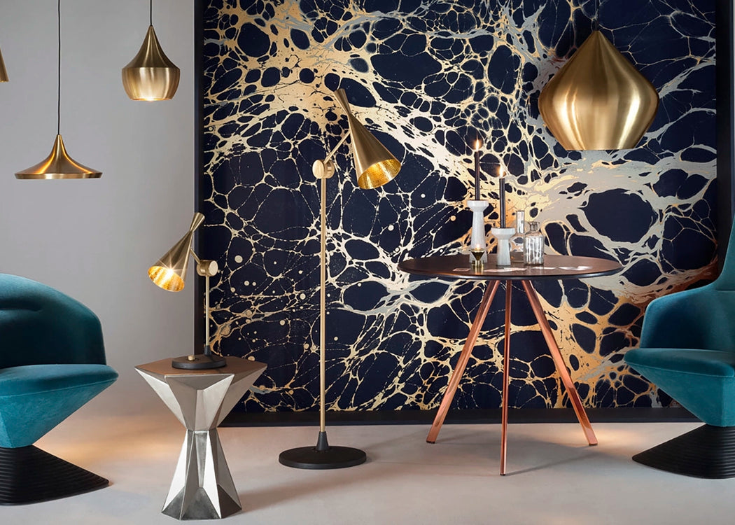 Beat LED Wide Pendants Brass