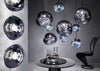 Melt Pendant System Trio Round LED Chrome