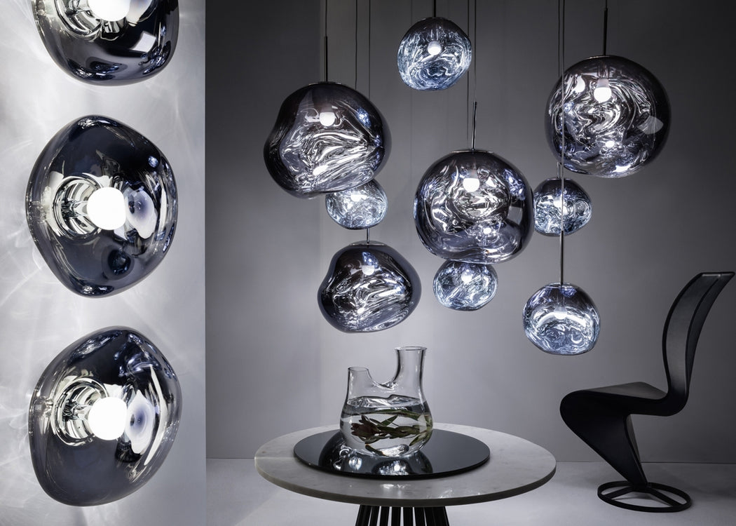 Melt Pendant System Trio Round LED Chrome