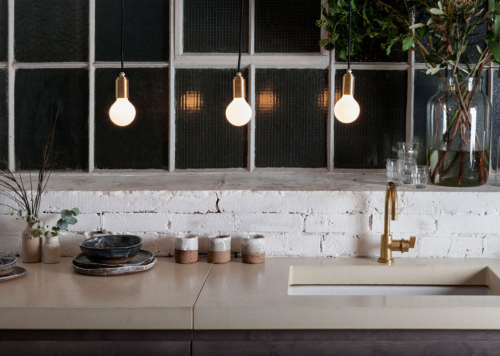 Knuckle Pendant Light Brass