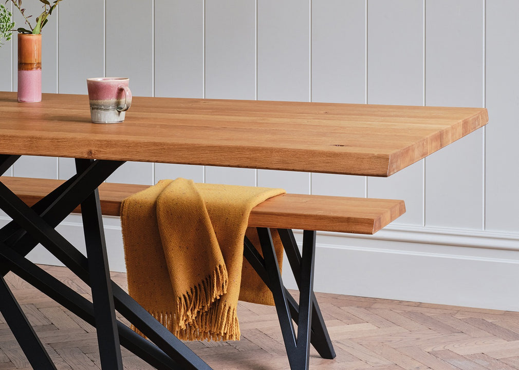 Bespoke Dining Table Vienna Blonde Oiled Oak / 160cm / 90cm
