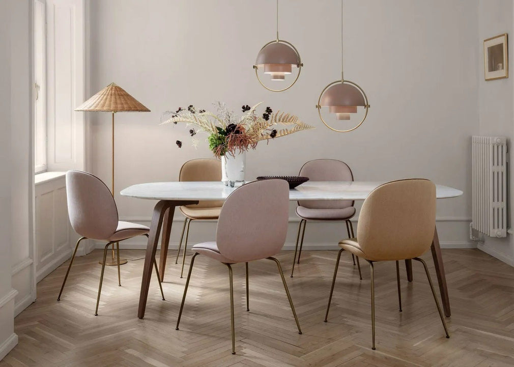 9602 Floor Lamp Brass & Canvas