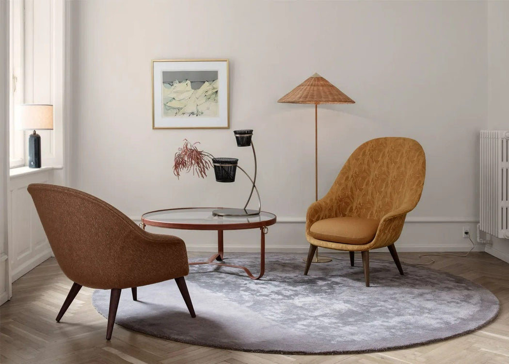 9602 Floor Lamp Brass & Canvas