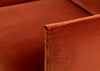 Matera Large Corner Sofa Daino Leather Elephant / Black