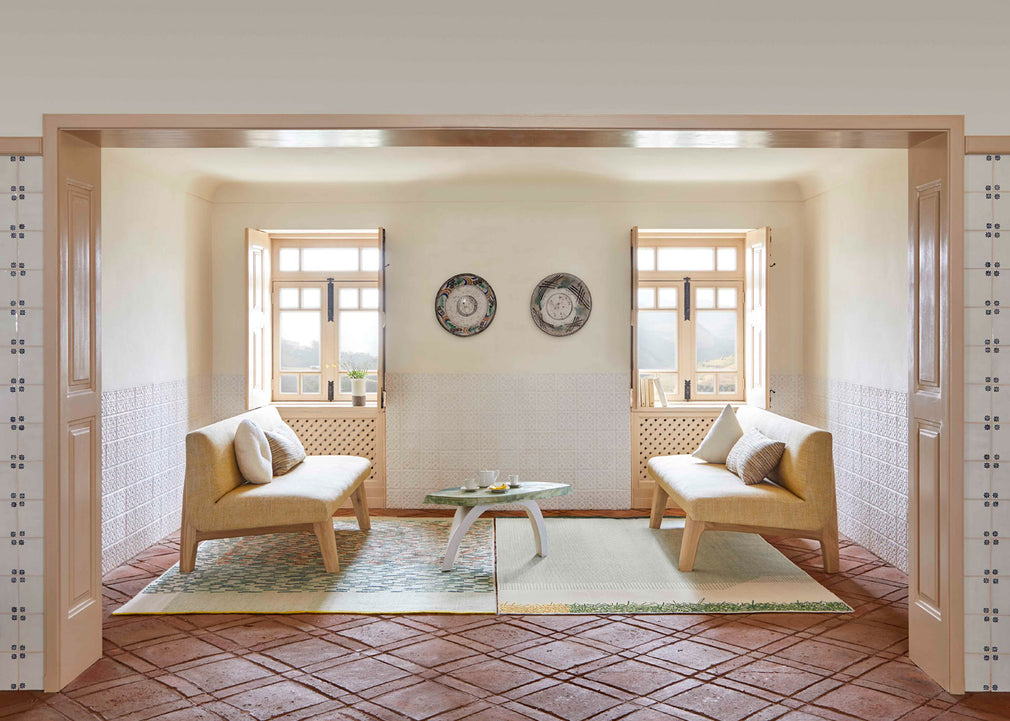 Backstitch Calm Rug Green 170cm x 240cm