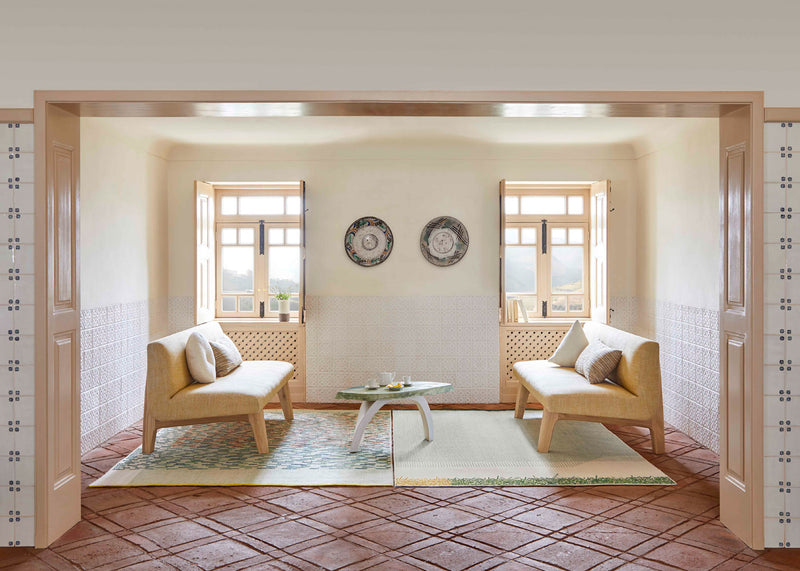 Backstitch Calm Rug Green 170cm x 240cm