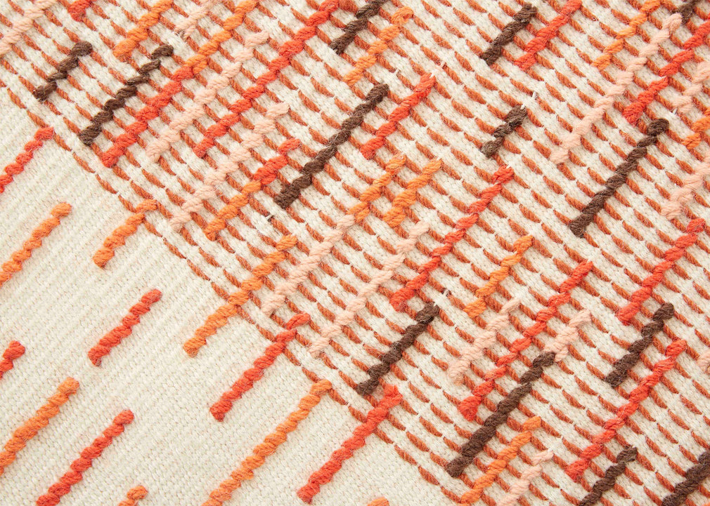 Backstitch Busy Rug Brick Red 200cm x 300cm