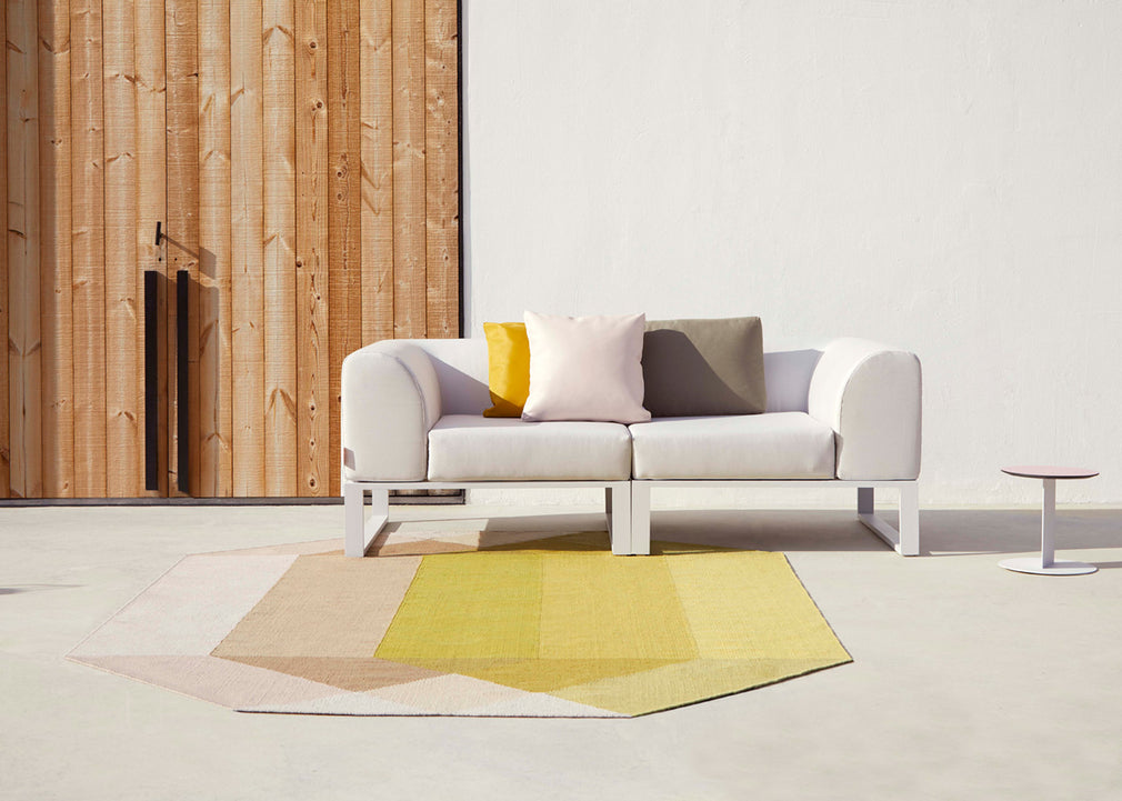 Diamond Kilim Outdoor Rug Pink Yellow 170cm x 220cm