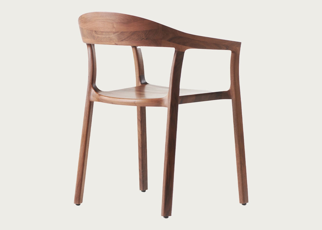 Tara Dining Chair European Walnut / No Upholstery