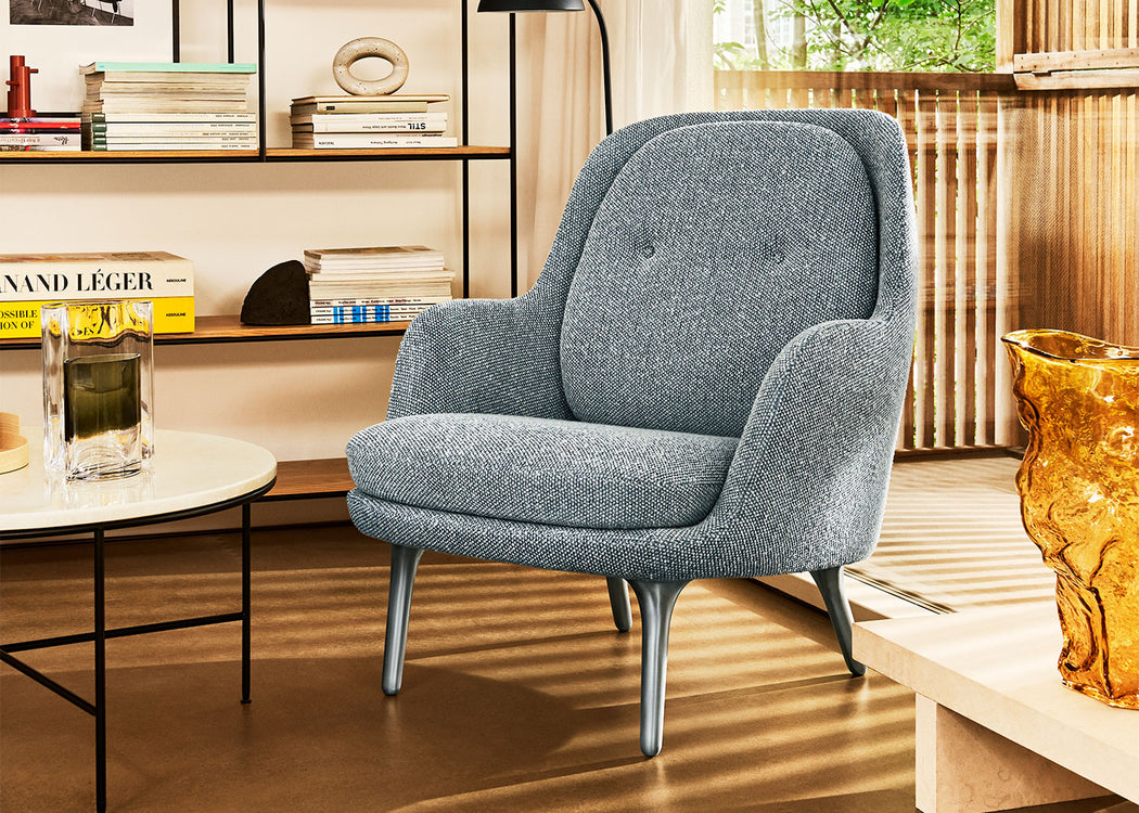 Fri Lounge Chair Christianhavn Yellow 110 / Aluminium