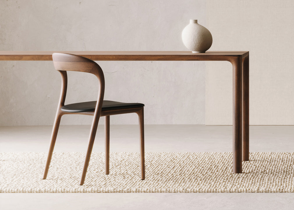 Neva Light Chair Natural Oiled Walnut / Zenith Leather Black 9024
