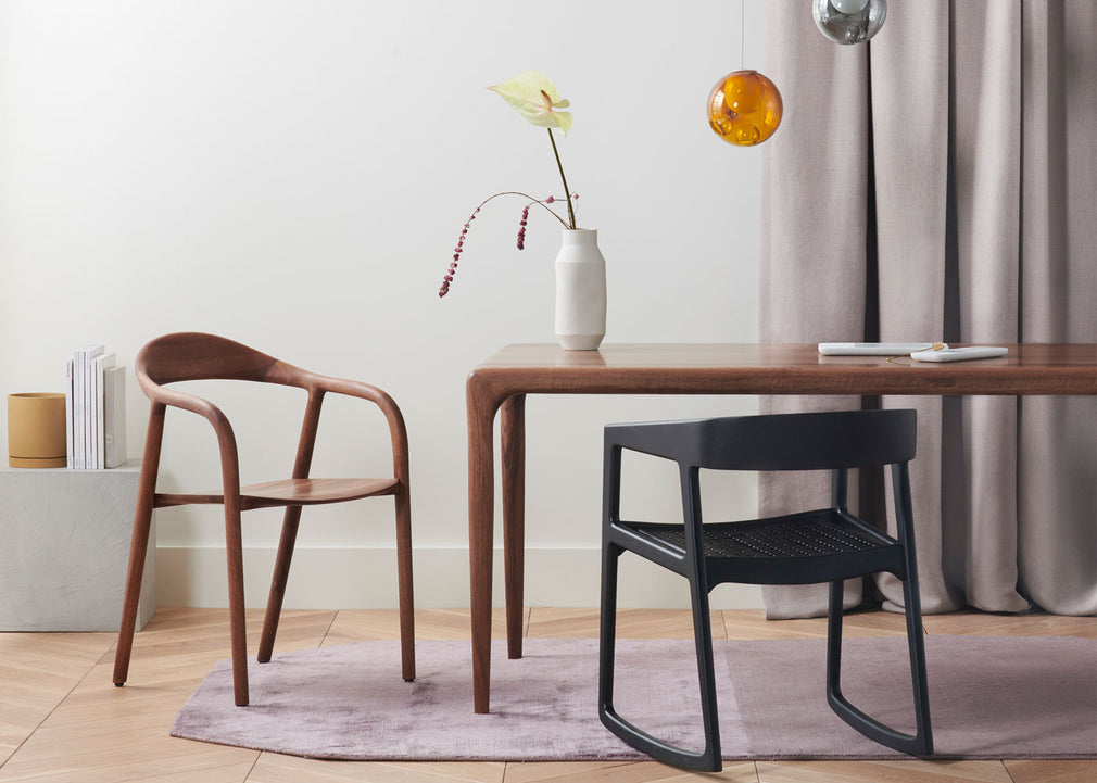 Neva Dining Chair Natural Oiled Walnut / No Upholstery