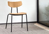 Moca Dining Chair Dark Oak / Chrome