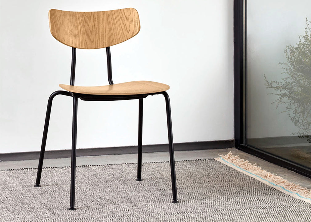 Moca Dining Chair Dark Oak / Chrome