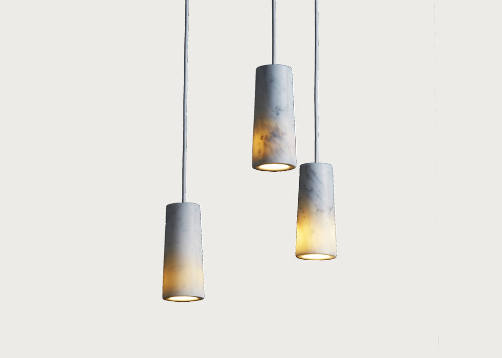 Core Pendant Light Single Pendant / Carrara Marble White