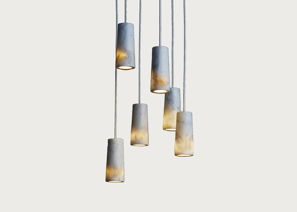 Core Pendant Light Single Pendant / Carrara Marble White