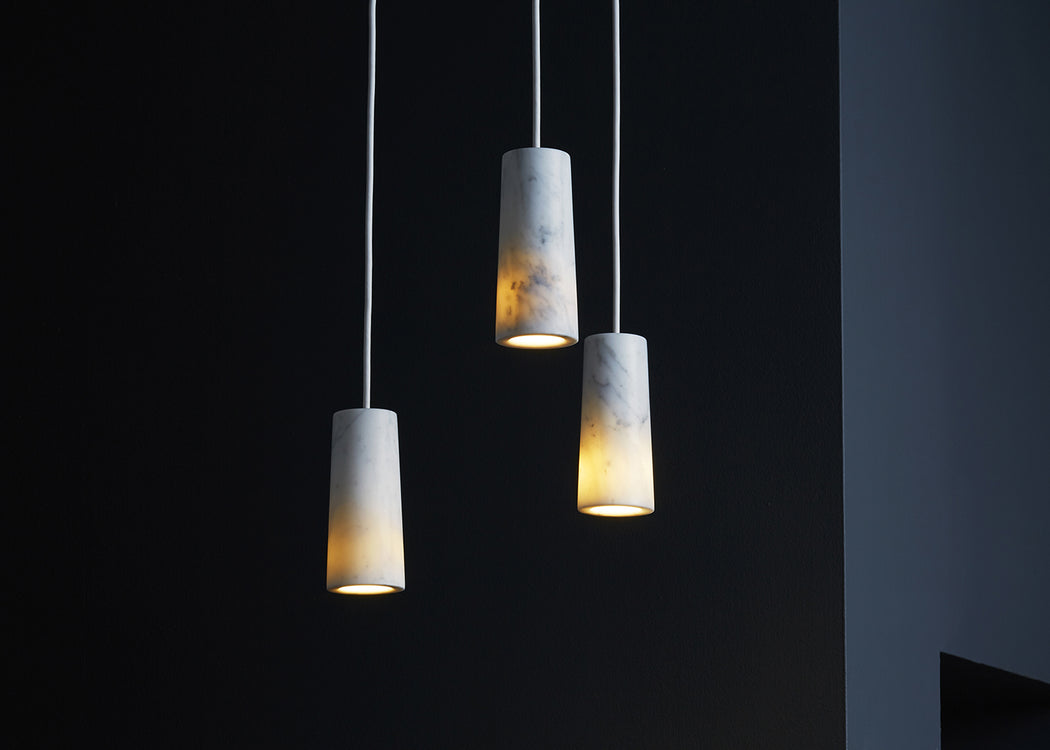 Core Pendant Light Single Pandant / Carrara Marble White
