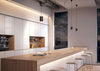 Solid Pendant Light Cylinder Black Stained Oak
