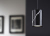 Solid Pendant Light Cylinder Black Stained Oak