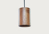 Solid Pendant Light Cylinder Black Stained Oak