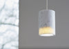Solid Pendant Light Cylinder Black Stained Oak