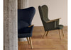 CH78 Lounge Chair with head rest Kvadrat Fiord Light Grey 151